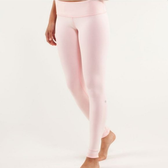 Lululemon pink reversible yoga pants soft pink - Picture 2 of 8